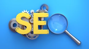 Search engine optimisation concept with website traffic growth