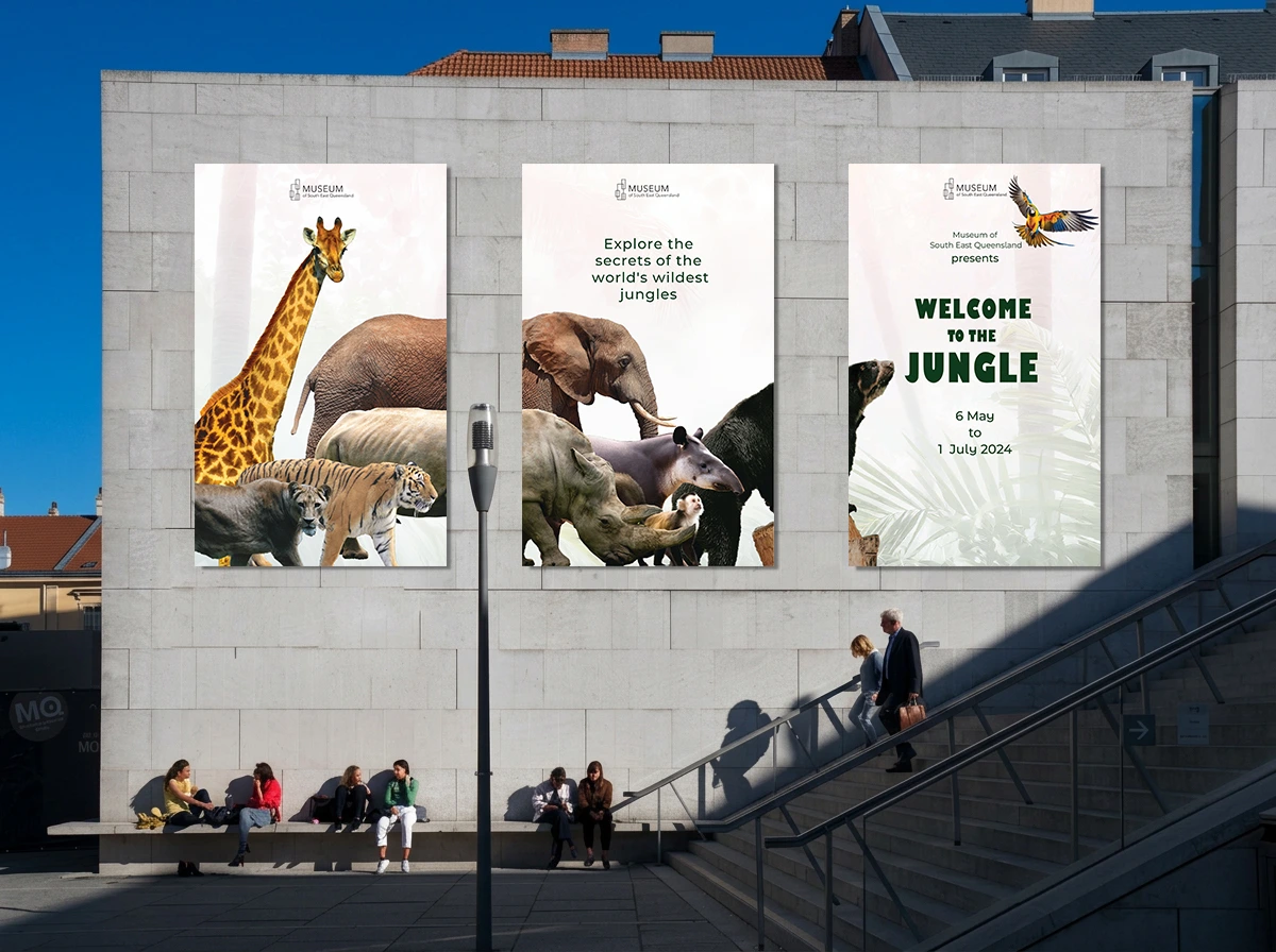 Large format museum banner design for exhibition display