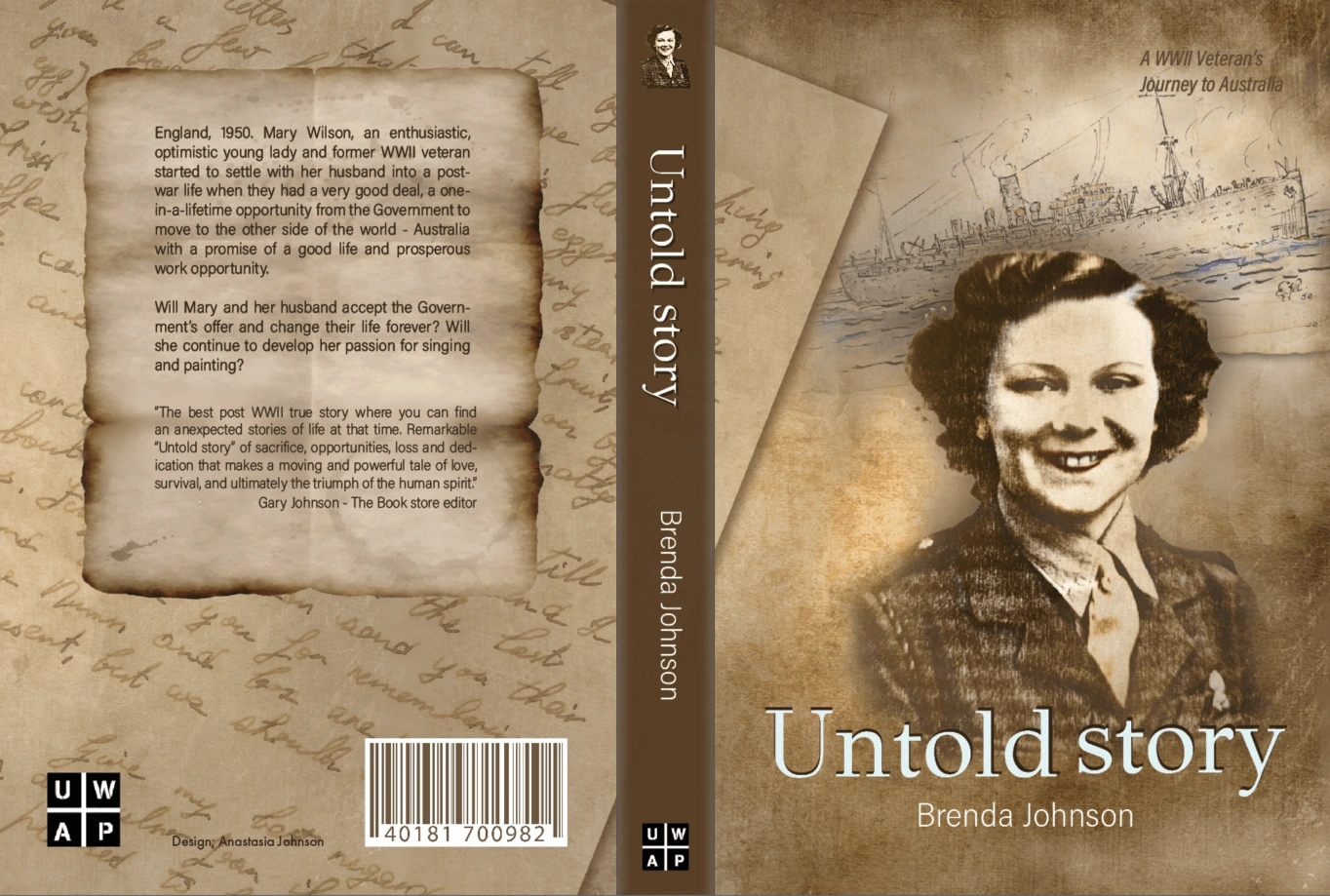 print paperback book cover design including spine and back layout