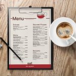 branding cafe menu