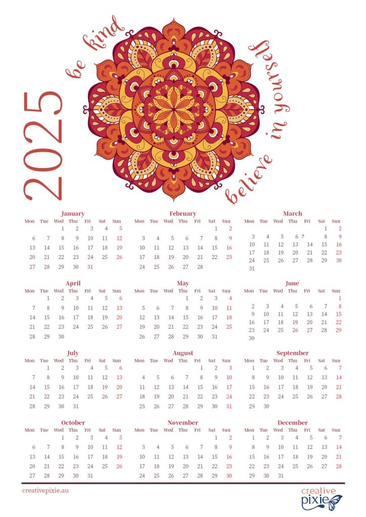 red-orange calendar